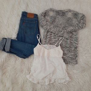Bundle Levis 505 jeans and 2 tops